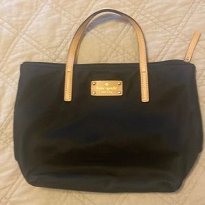 Kate Spade black nylon tote in excellent condition. Pink inside lining.